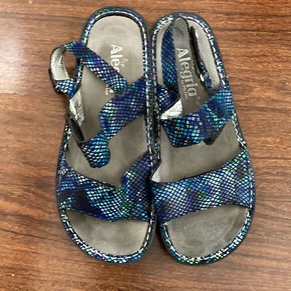 Alegria Multicolor Strappy Sandals Sz 37 - Picture 1 of 6